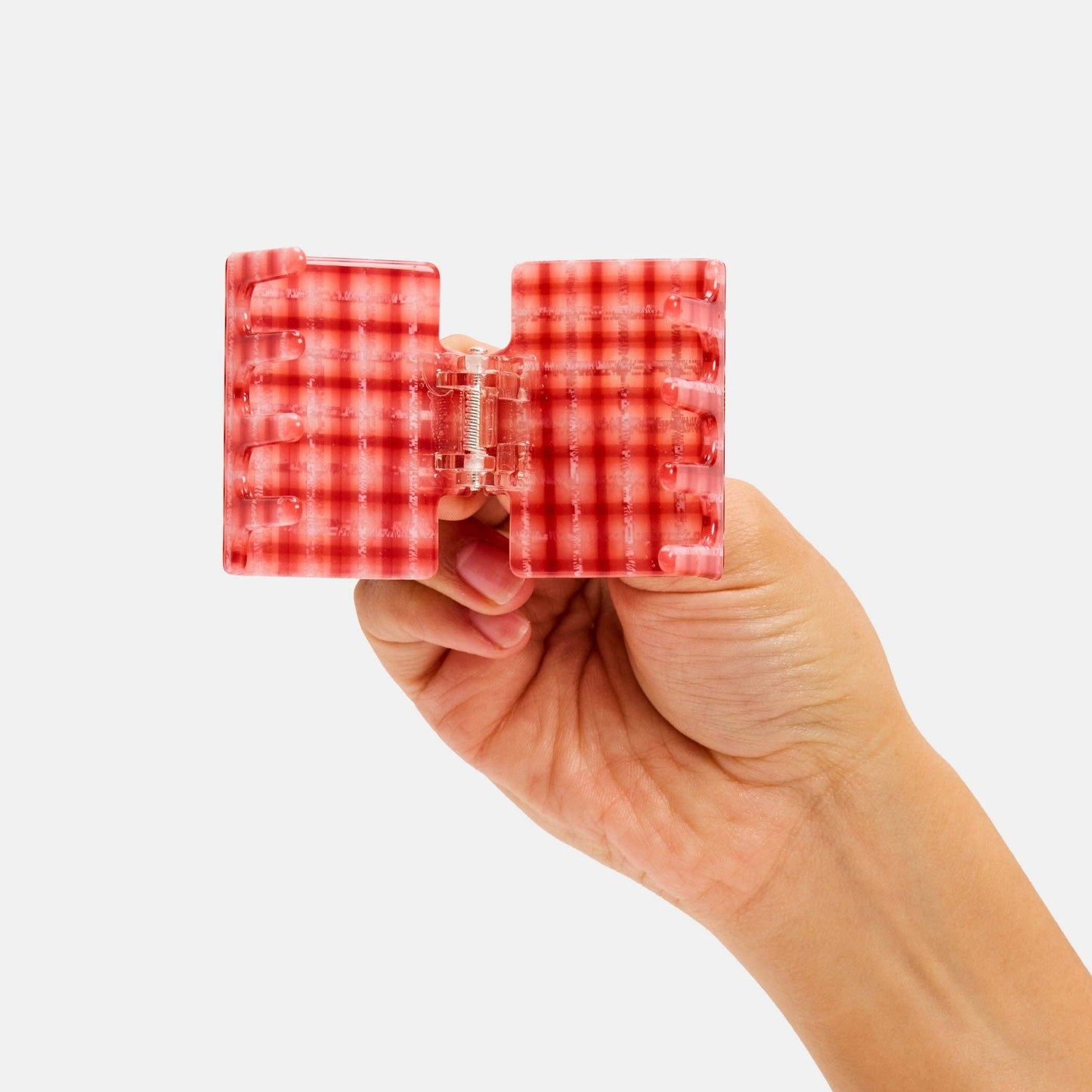 Red Plaid Midi Box Claw