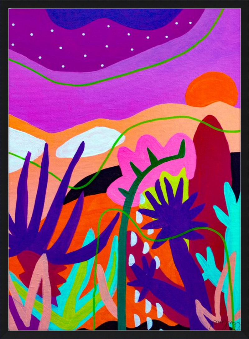 Dawn in the Desert Framed Art Print