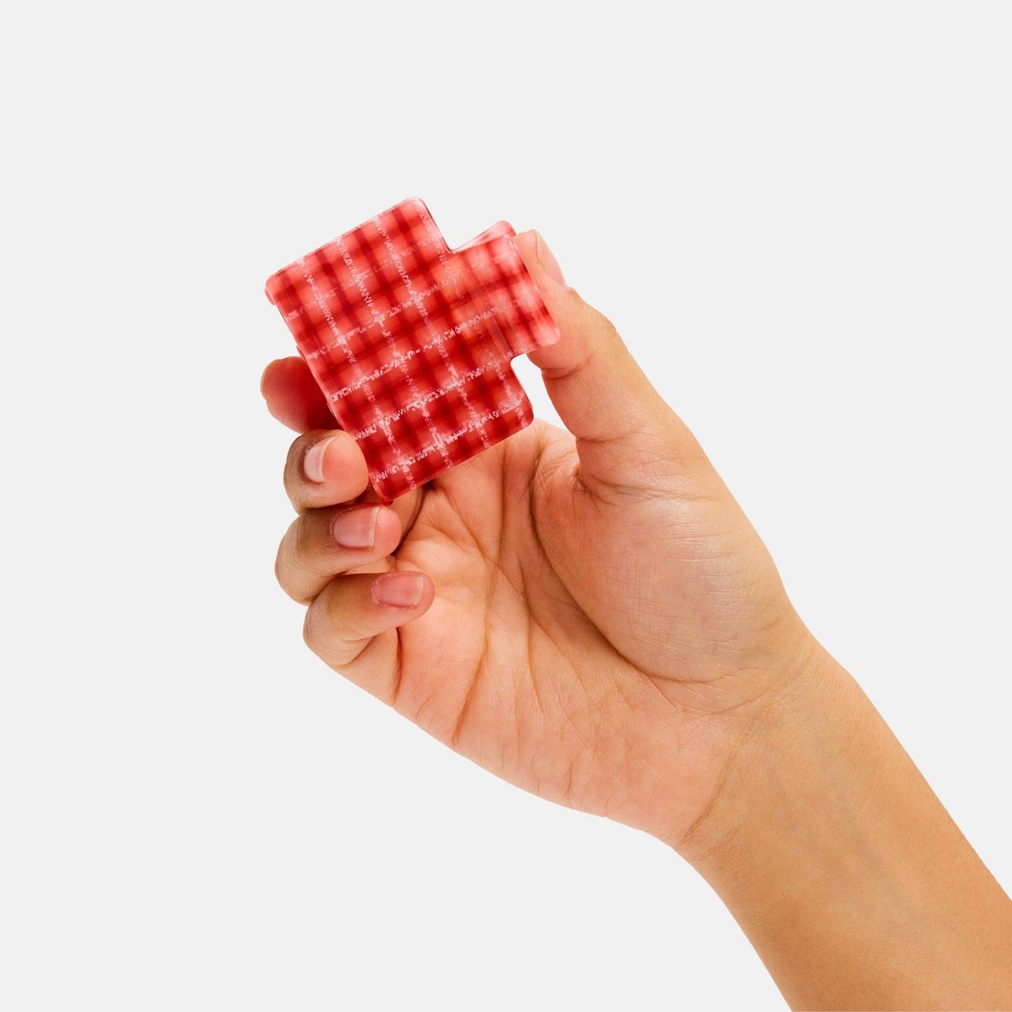 Red Plaid Midi Box Claw