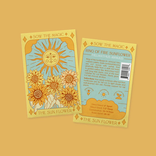 The Sunflower Mix Tarot Seed Packet