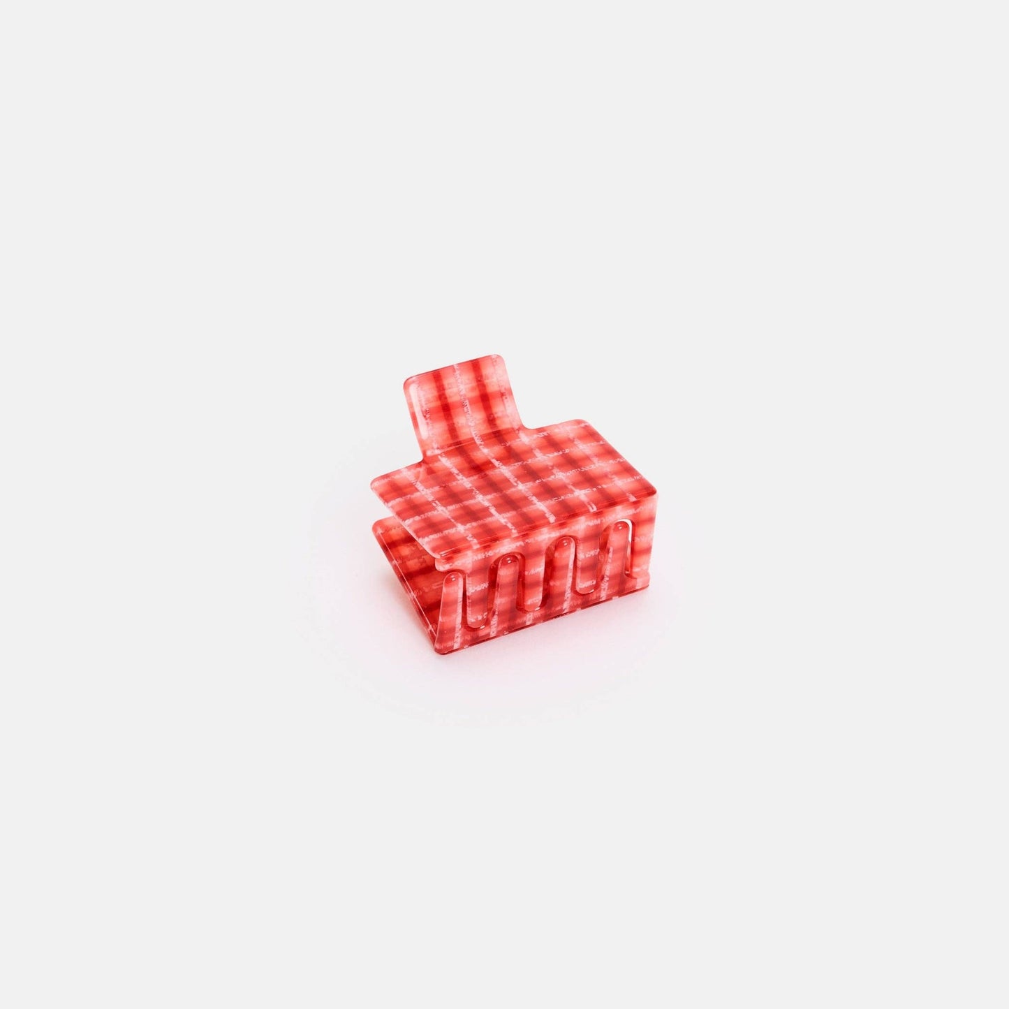 Red Plaid Midi Box Claw