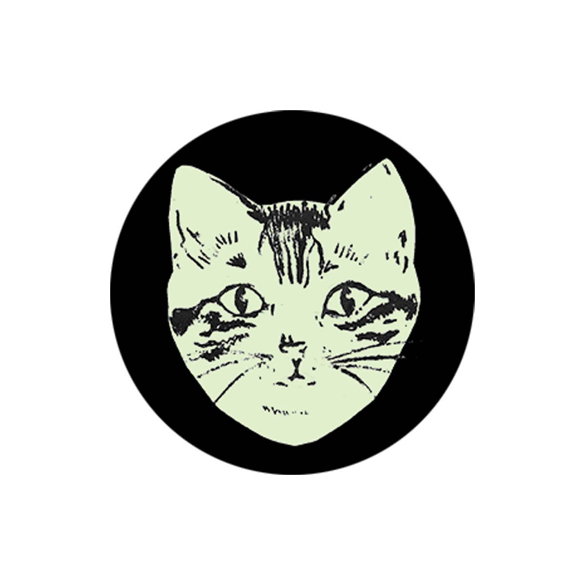Glow in the Dark Cat Button