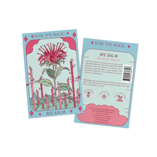 Bee Balm Tarot Seed Packet