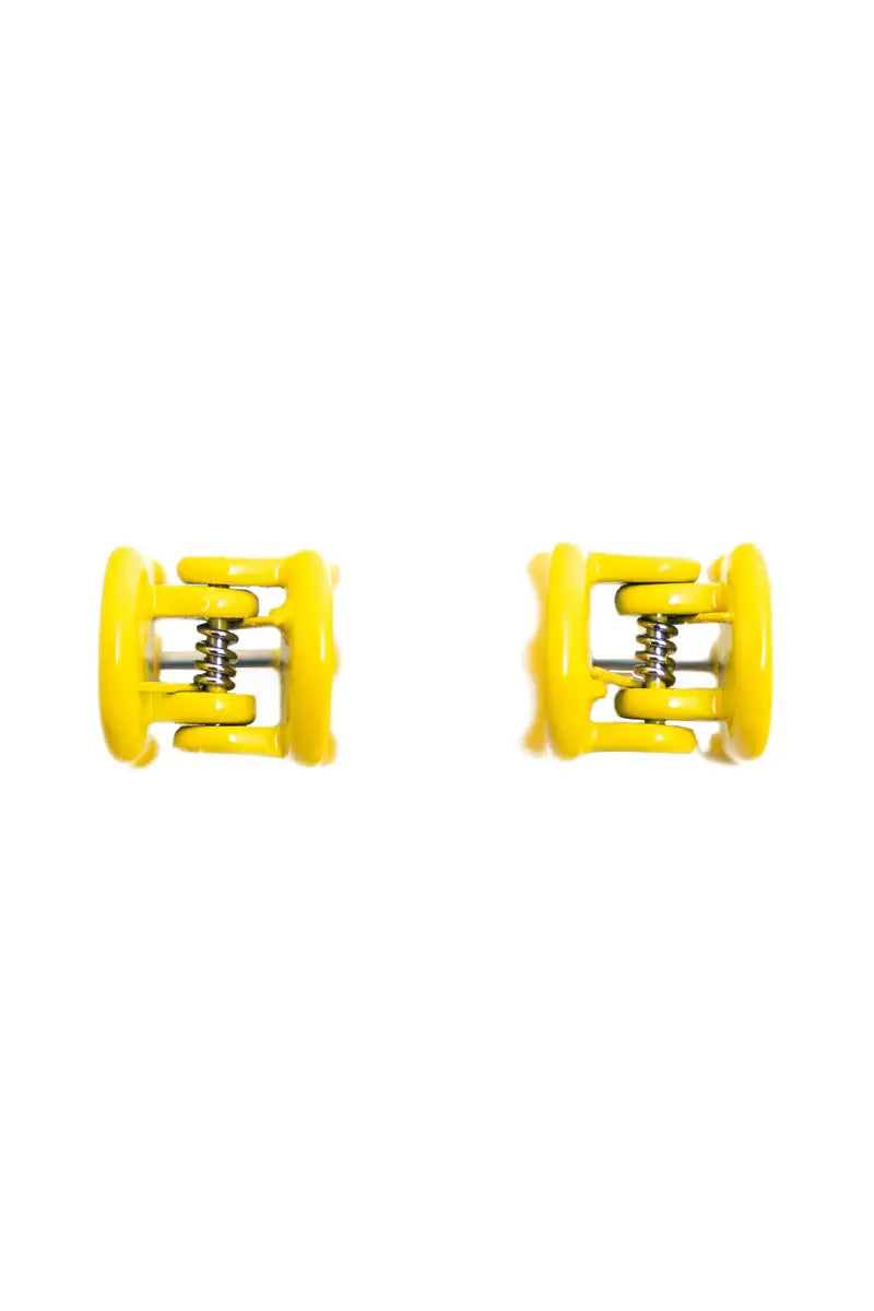 Lemon Mini Claw Hoop Earrings