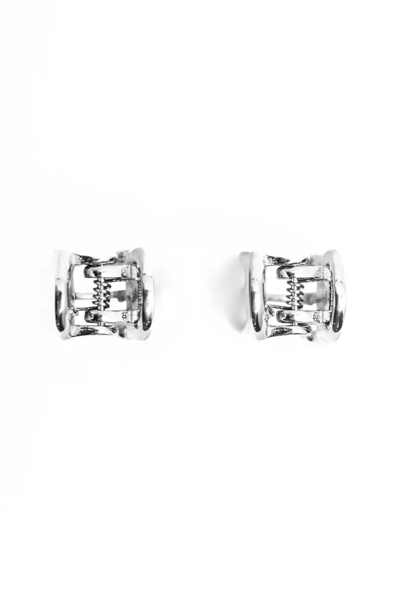 Stainless Steel Mini Claw Hoop Earrings