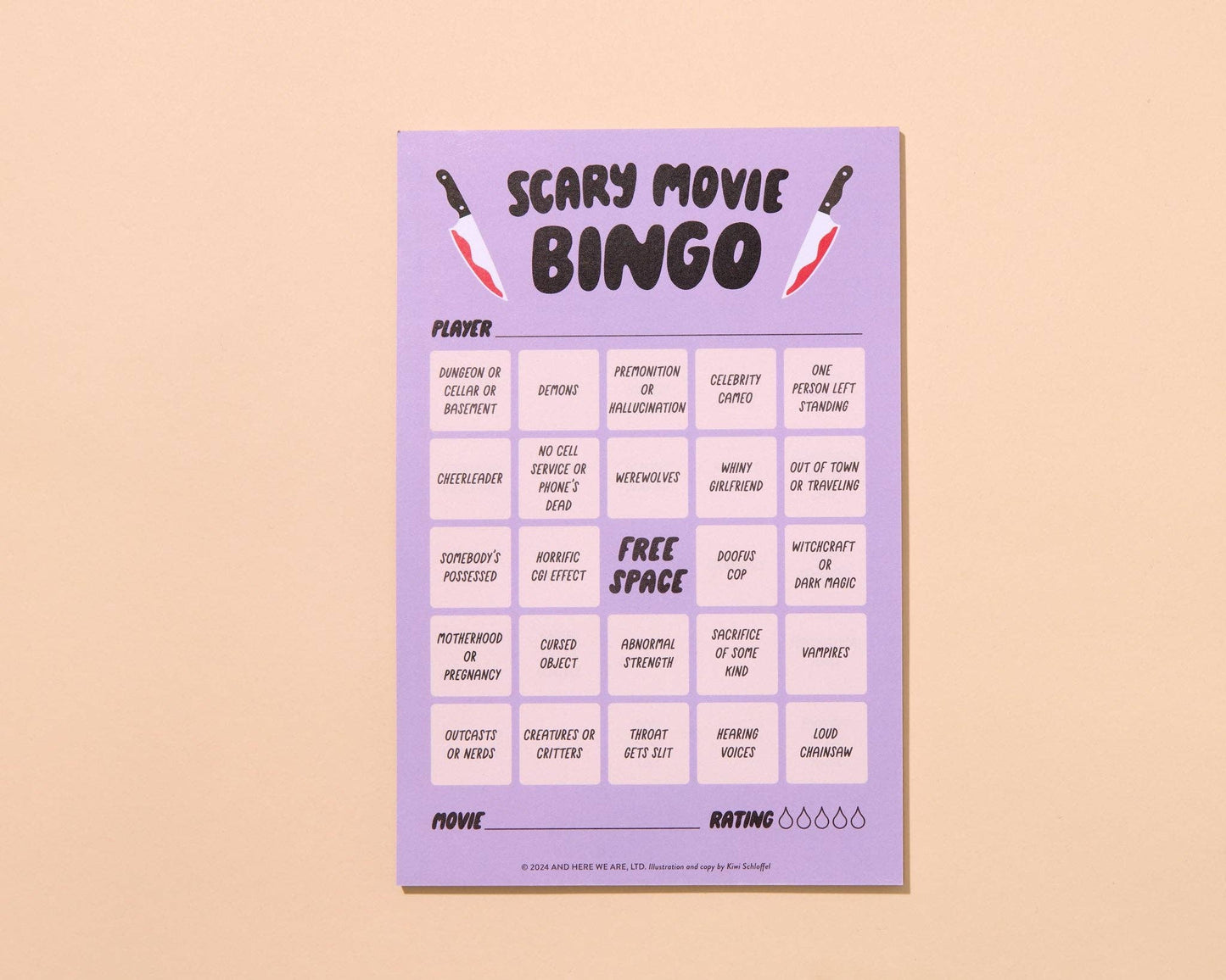 Scary Movie Bingo