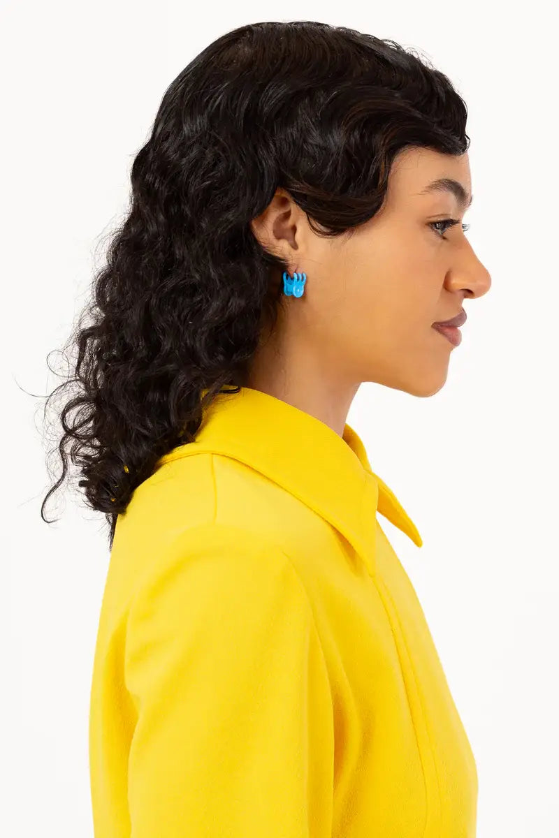 Blueberry Mini Claw Hoop Earrings