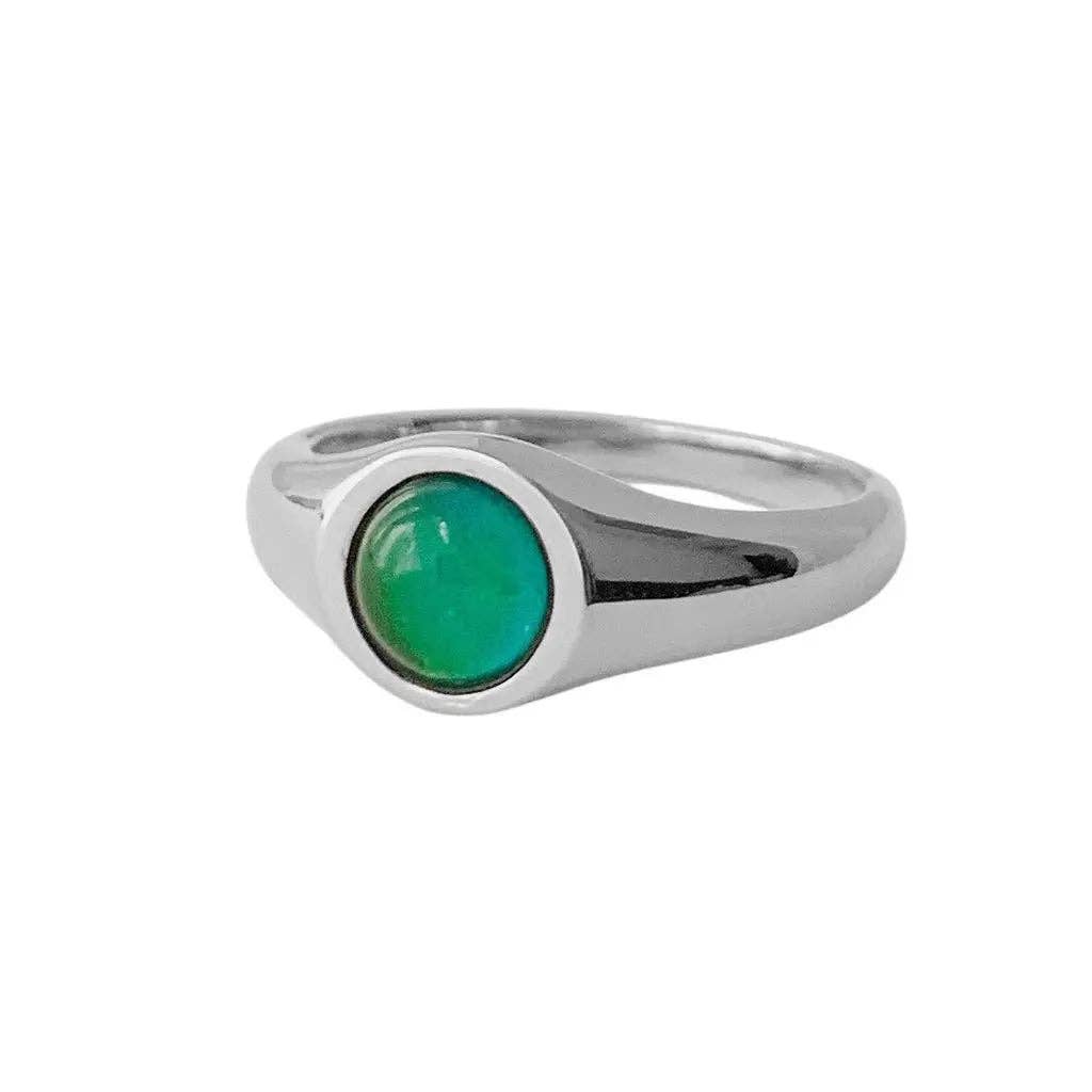 Silver Signet Mood Ring