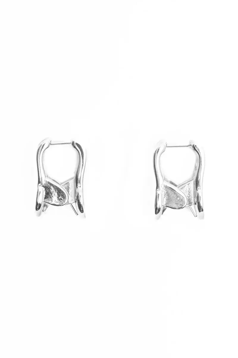 Stainless Steel Mini Claw Hoop Earrings