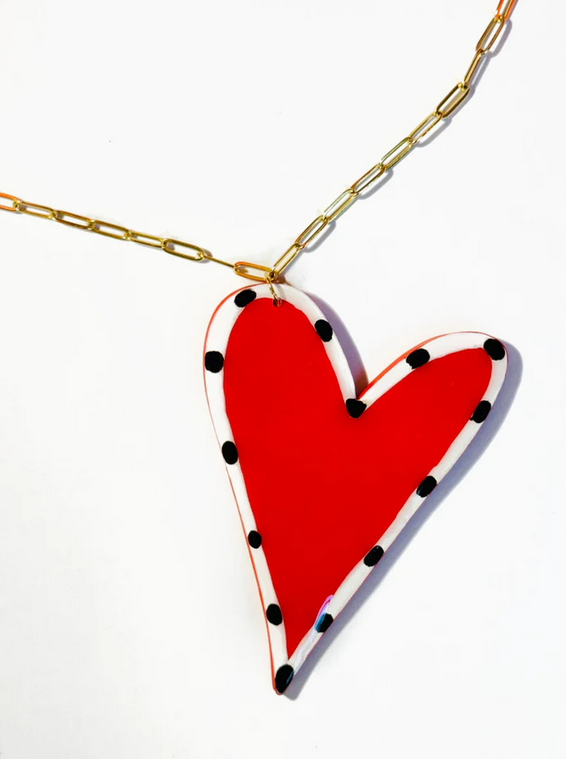 Large Heart Charm Necklace