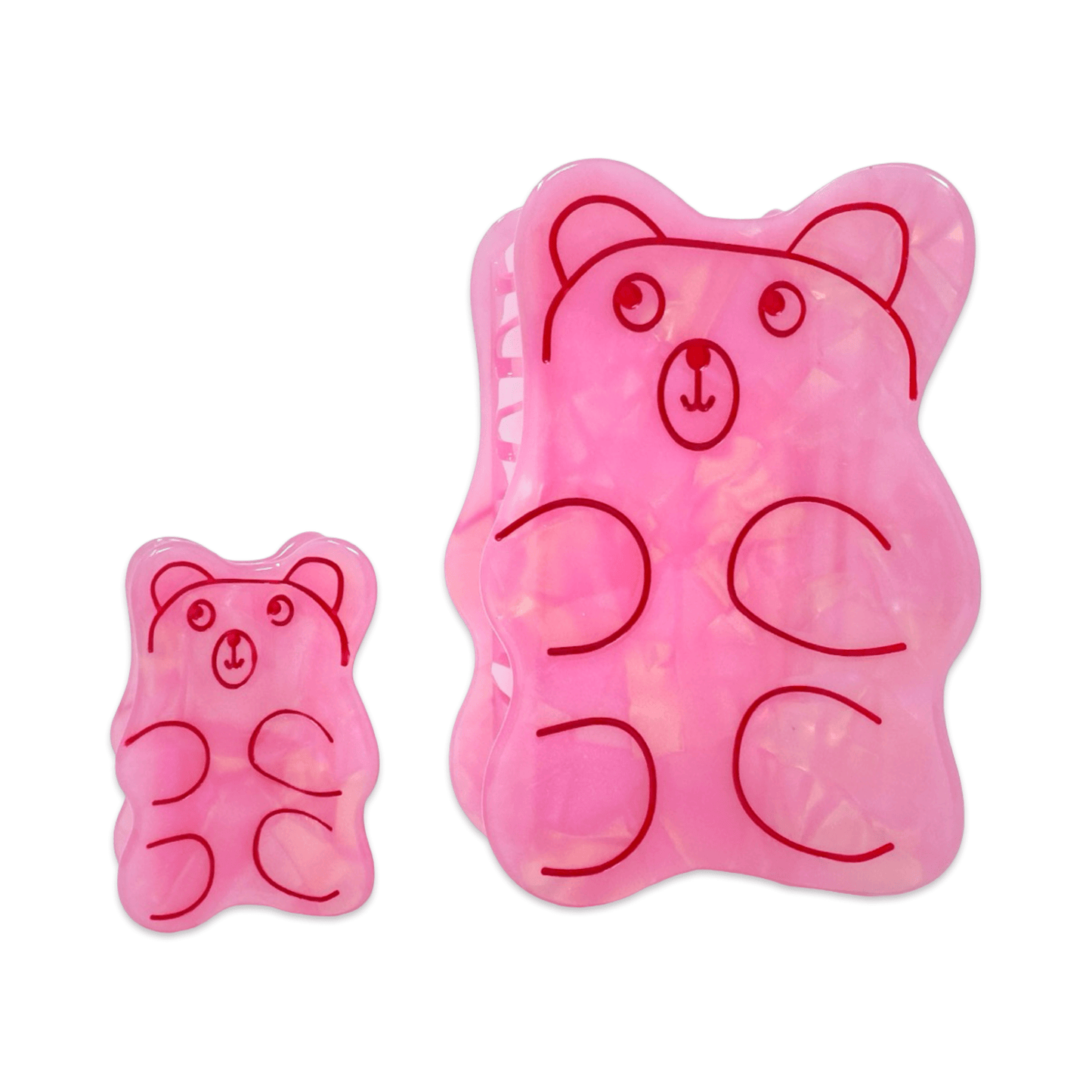 Mini Pink Gummy Bear Hair Claw Clip