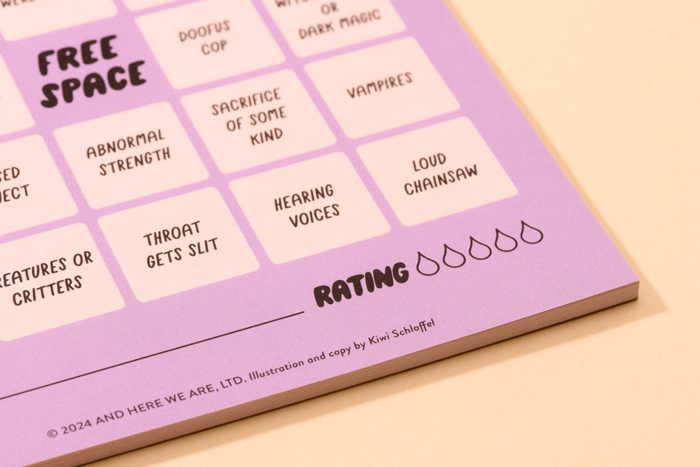 Scary Movie Bingo
