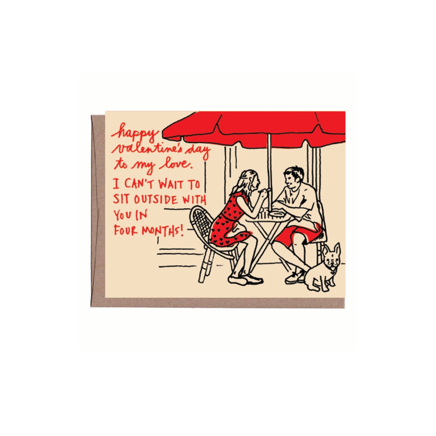 Sidewalk Cafe Valentine's Day Greeting Card