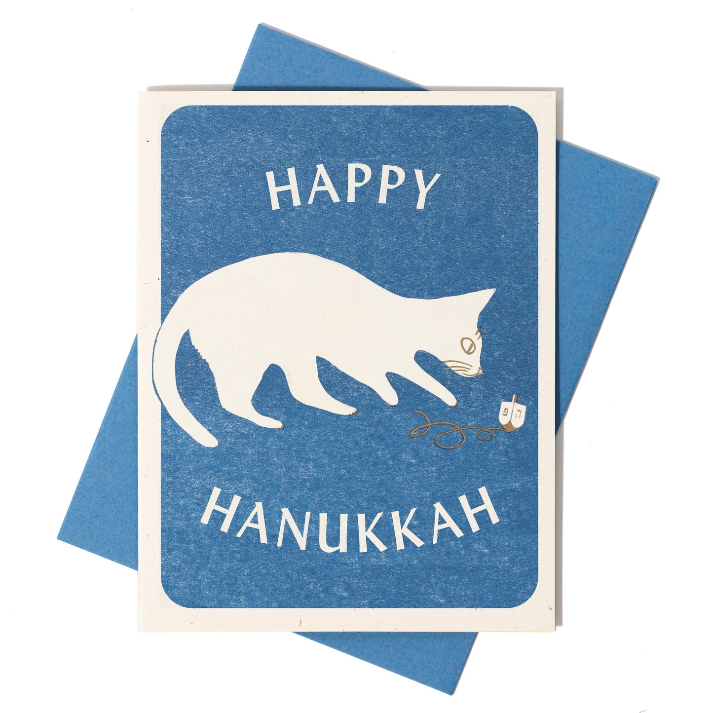 Dreidel Cat Greeting Card