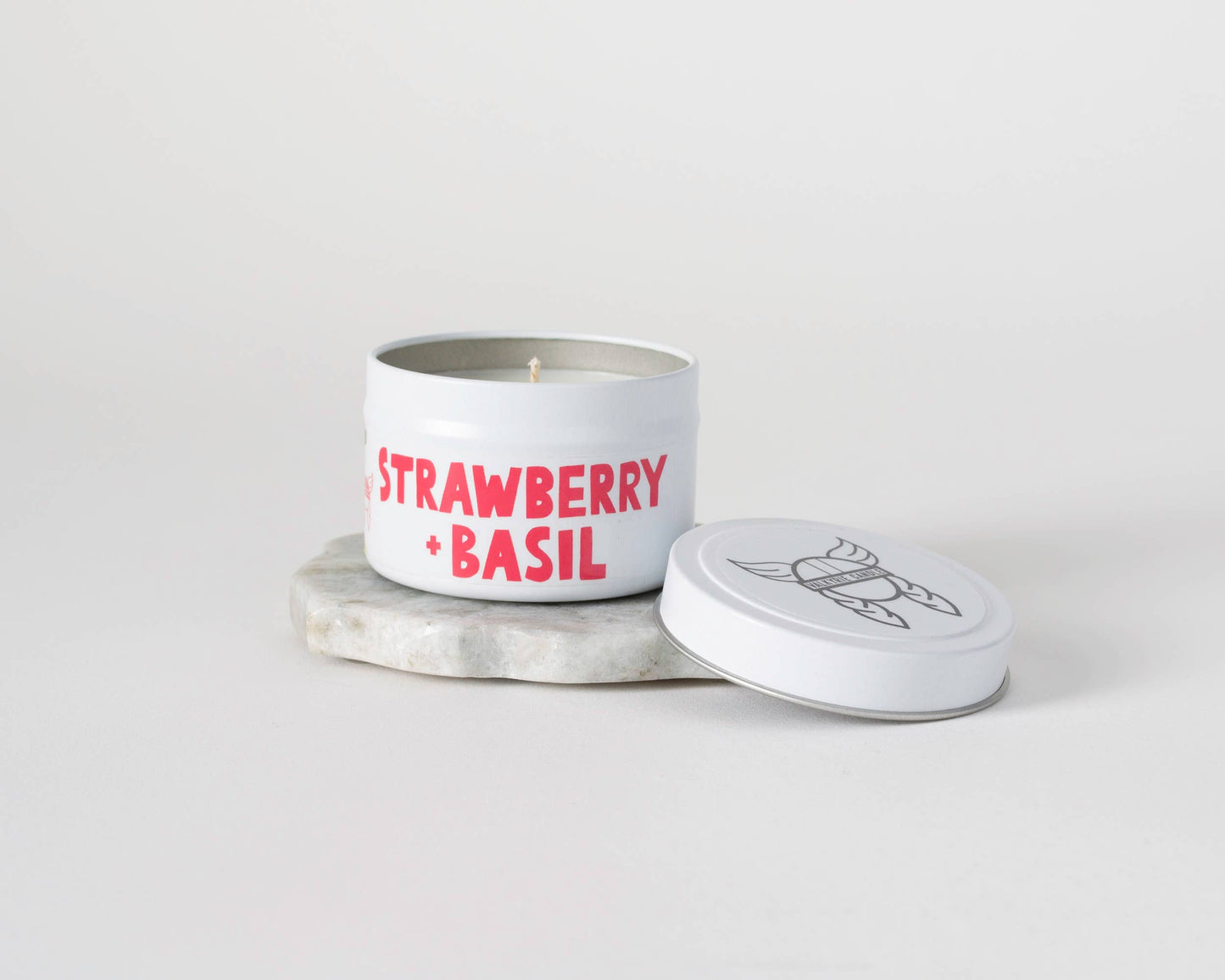 Strawberry Basil Candle Tin