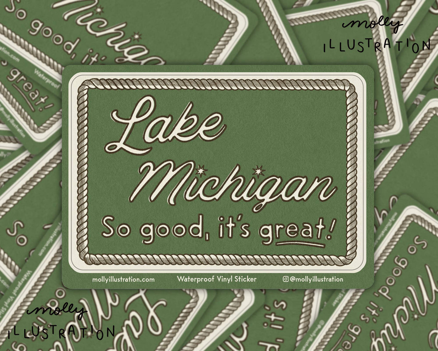 Lake Michigan Vinyl Sticker