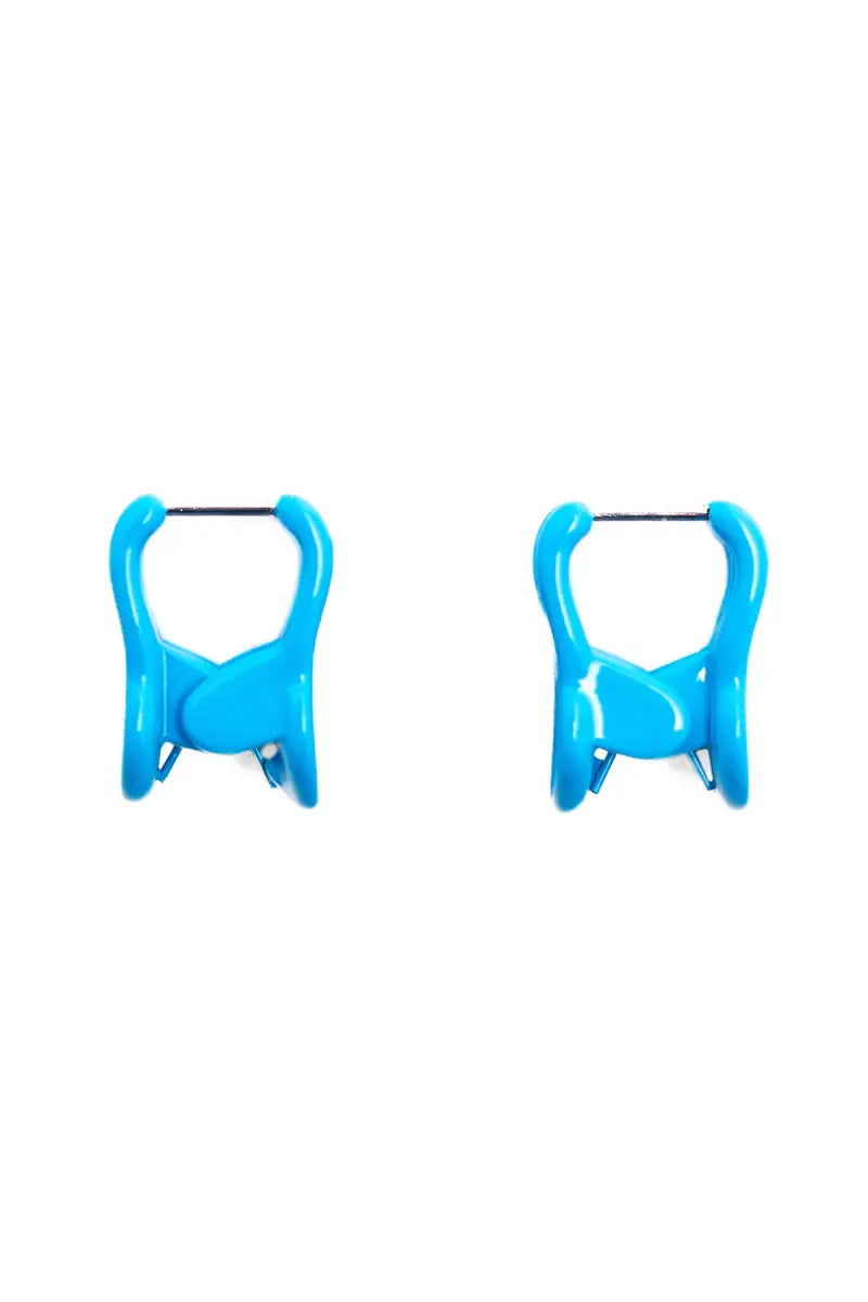Blueberry Mini Claw Hoop Earrings
