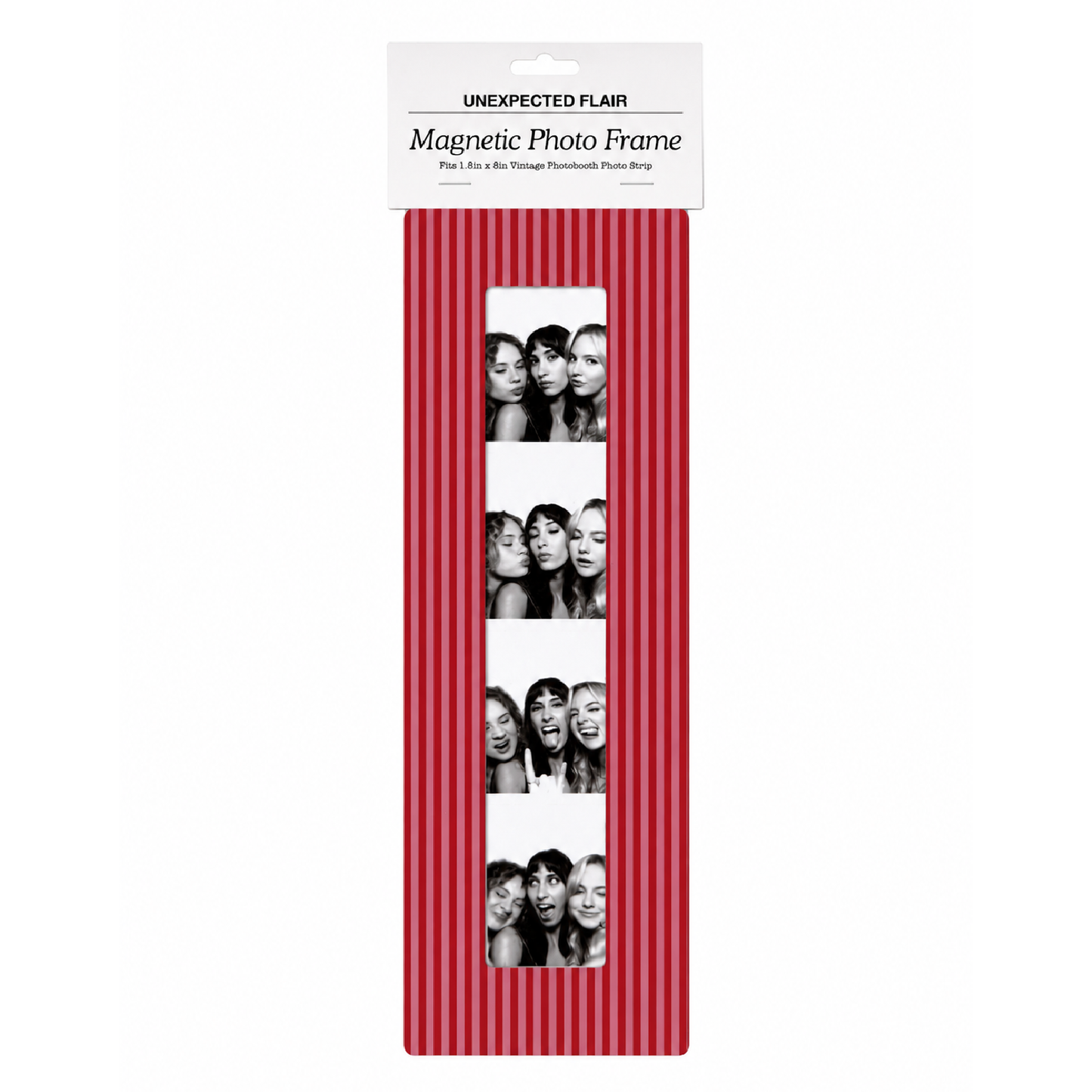 Magnetic Photobooth Frame - Pink & Orange Stripe