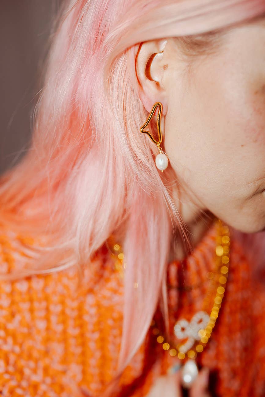 Abstract Wave Earrings