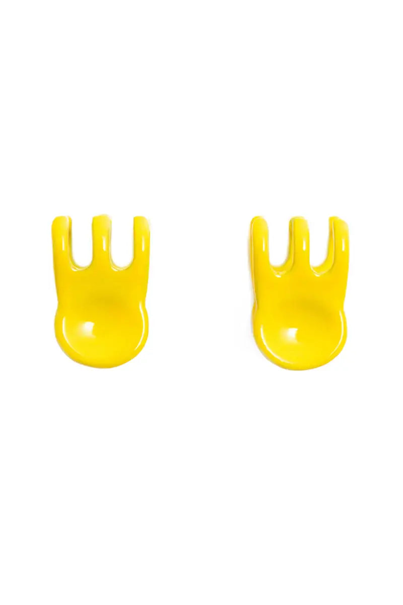 Lemon Mini Claw Hoop Earrings