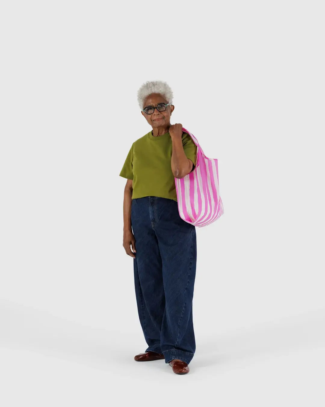 Pink Stripe Standard Baggu
