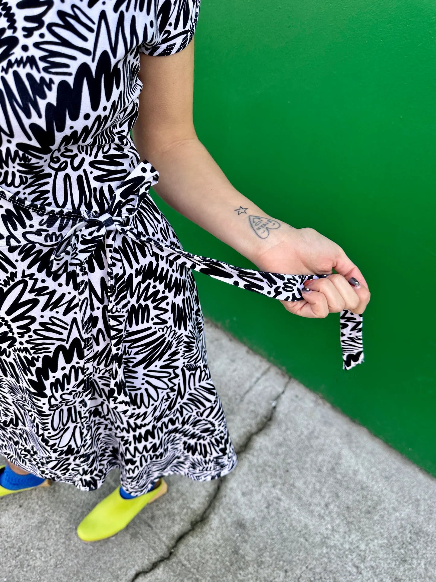 Zig Zag Wrap Dress