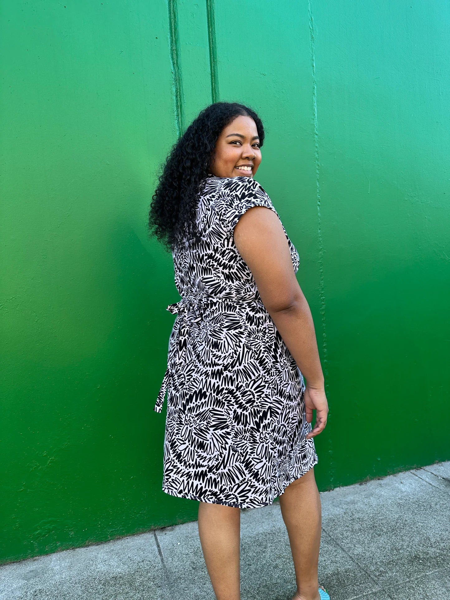 Zig Zag Wrap Dress
