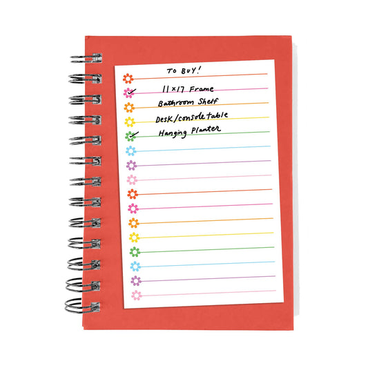 Rainbow Daisy Checklist Sticky Notepad