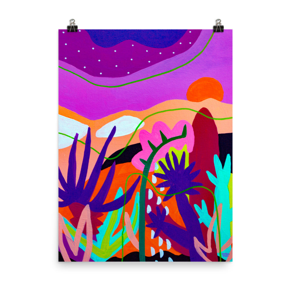 Dawn in the Desert Art Print