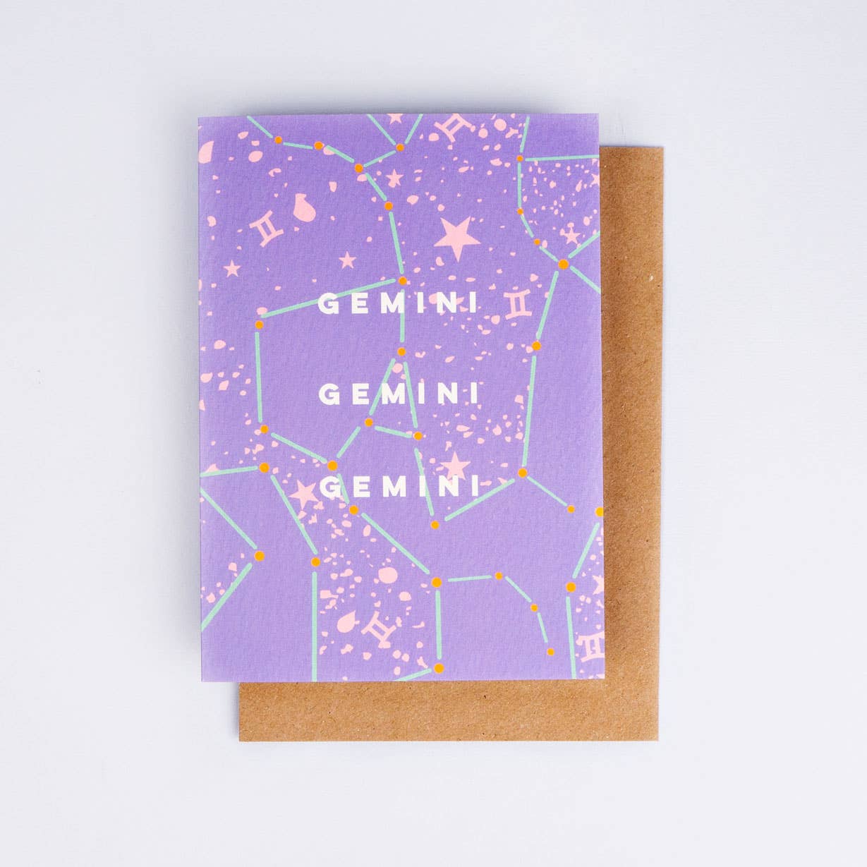 Cosmic Gemini Birthday Card