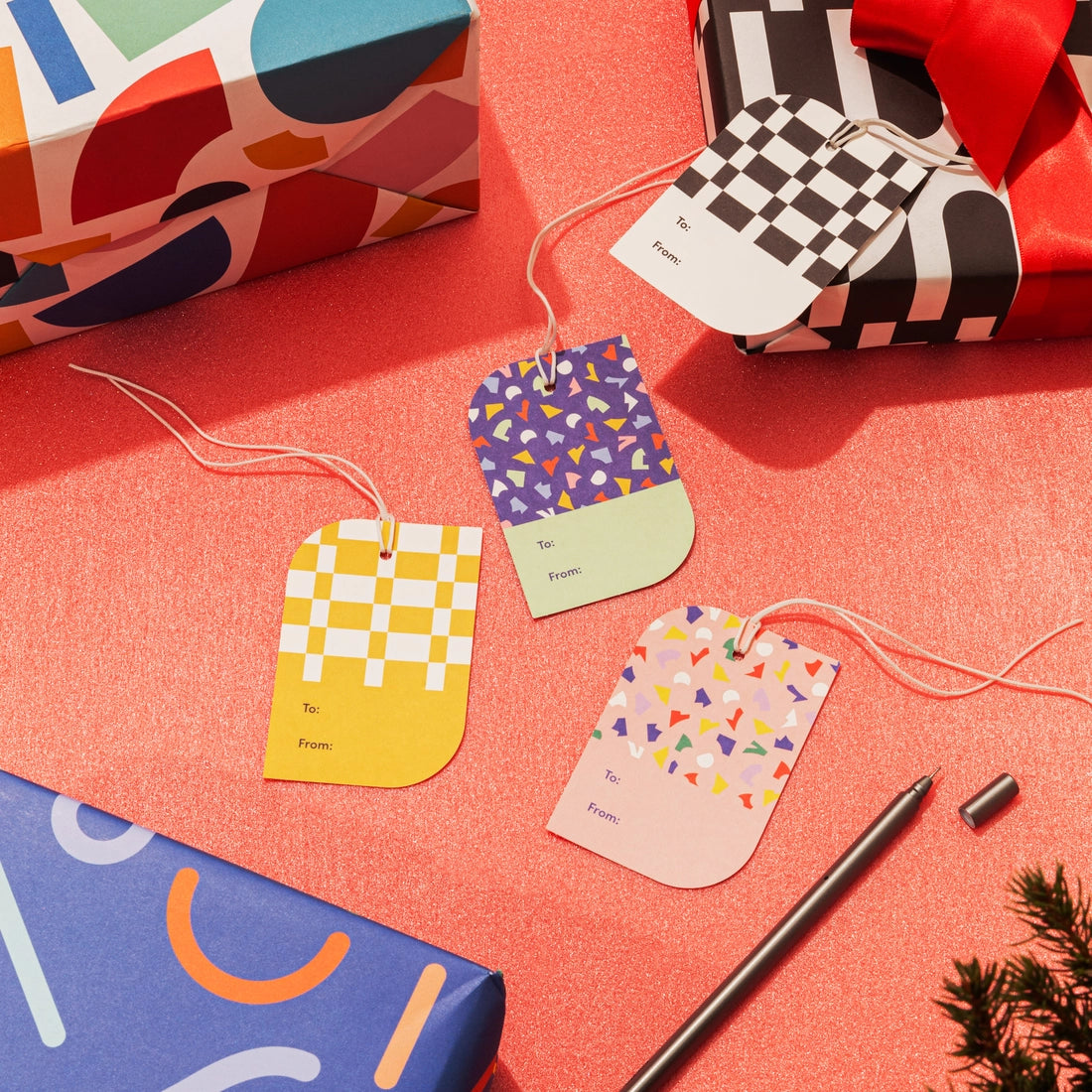 Gift Tag Set in Confetti
