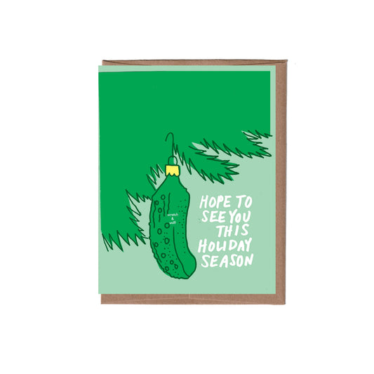 Scratch & Sniff Pickle Christmas Card