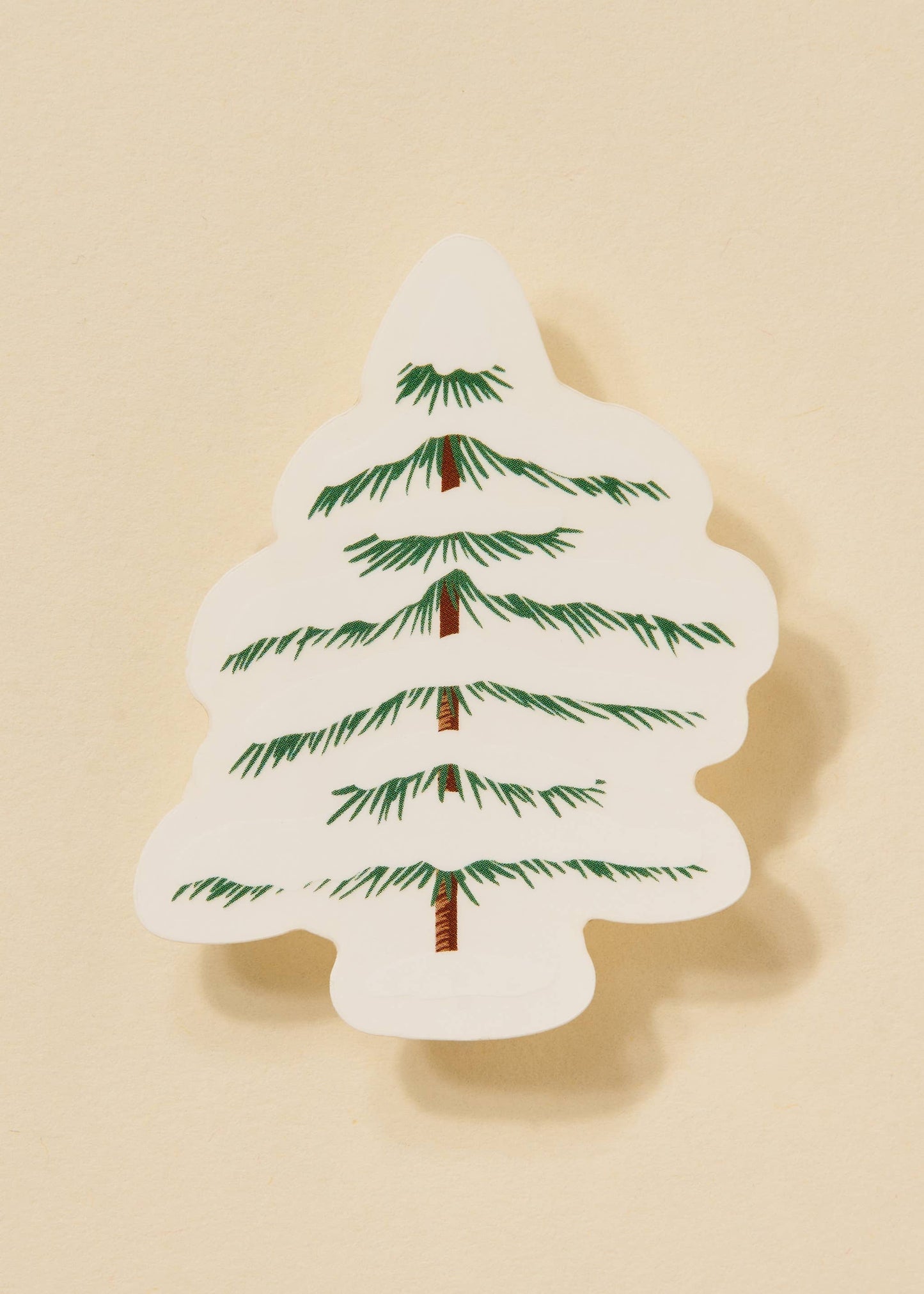 Snowy Evergreen Transparent Sticker