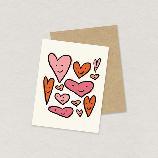 Happy Hearts greeting card