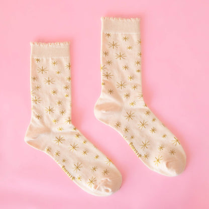 Gold Star Crew Socks