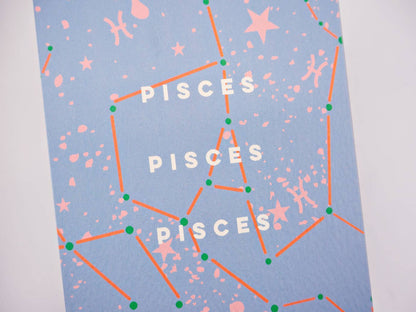 Cosmic Pisces Birthday Card