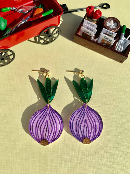 Red Onion Earrings