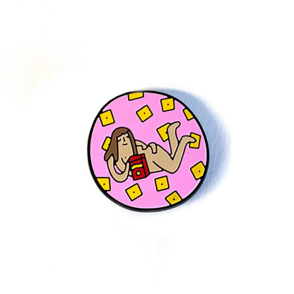 Cheez It Girl Croc Charm