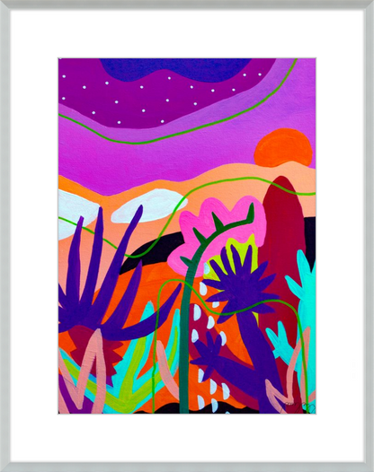 Dawn in the Desert Framed Art Print