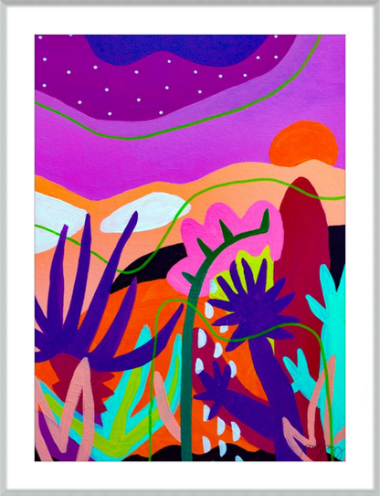 Dawn in the Desert Framed Art Print