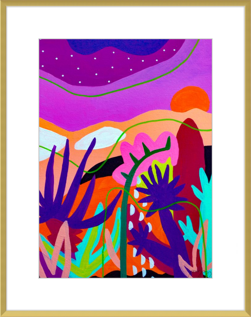 Dawn in the Desert Framed Art Print