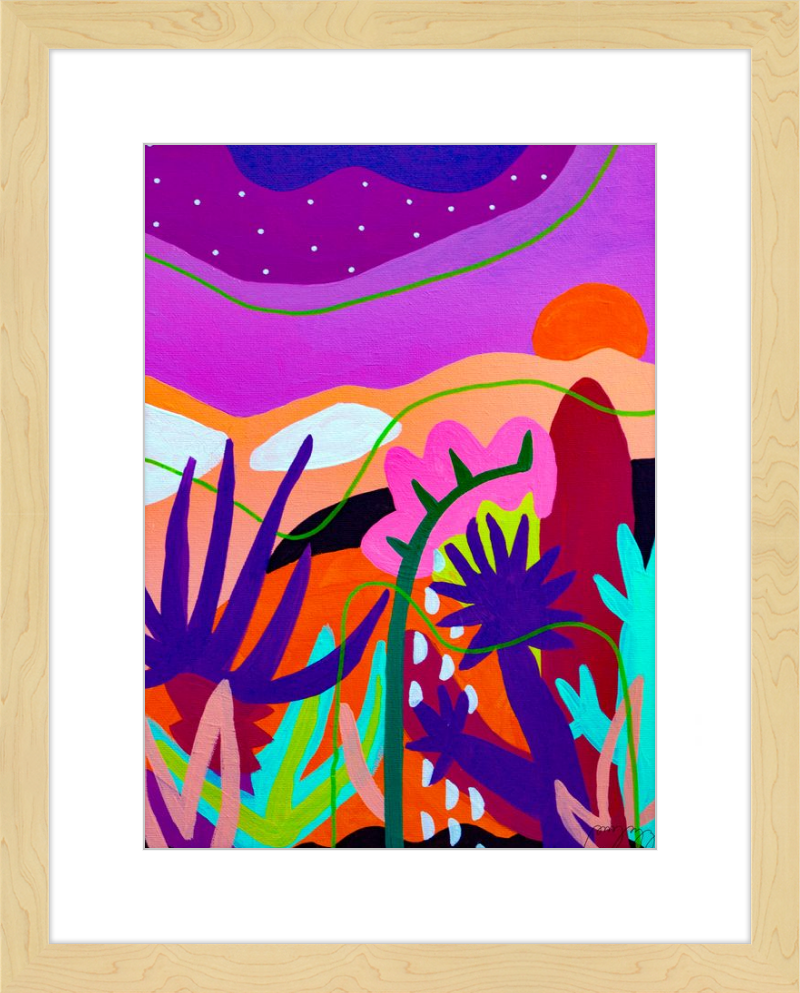 Dawn in the Desert Framed Art Print