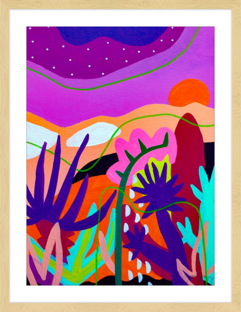 Dawn in the Desert Framed Art Print