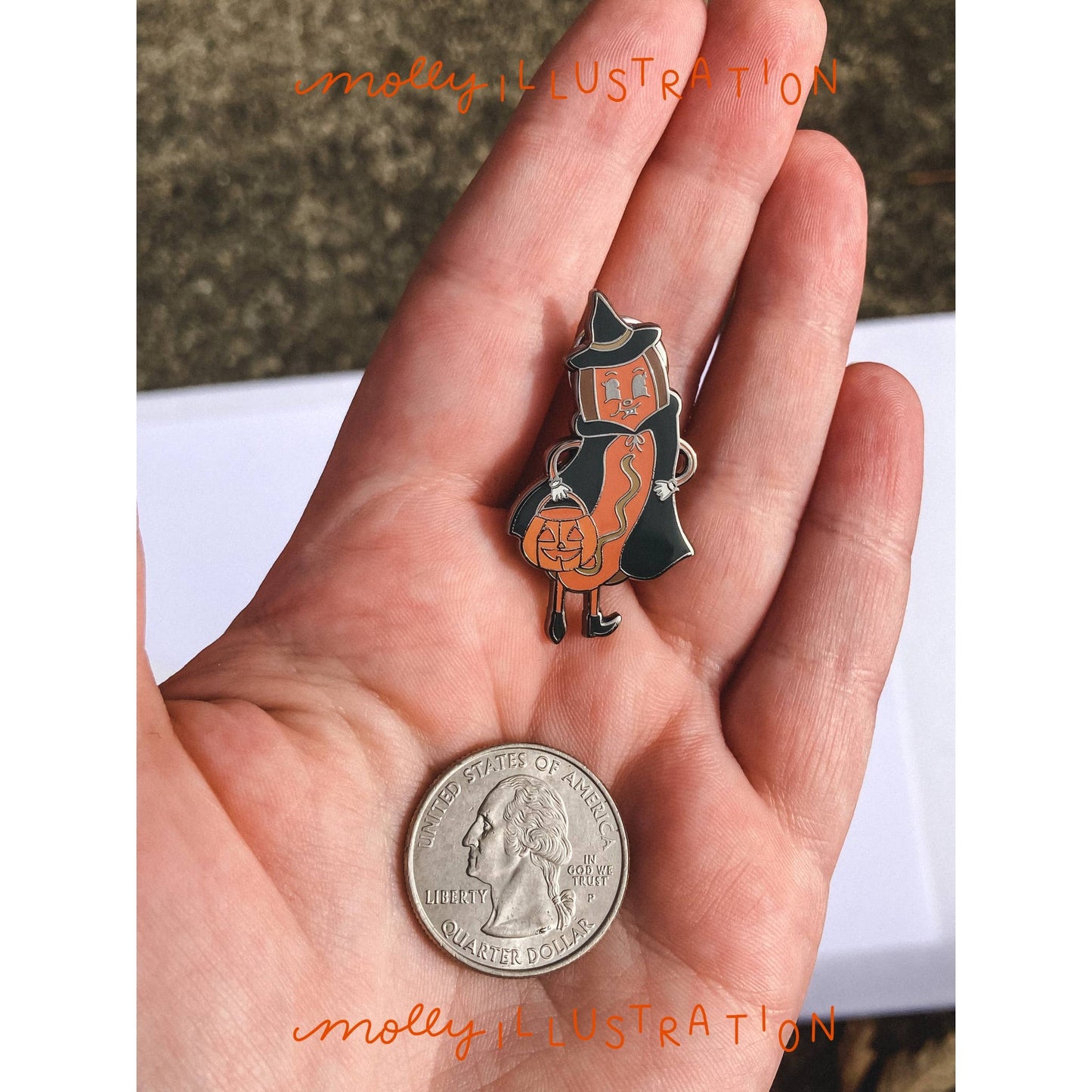 Feelin Halloweenie Enamel Pin