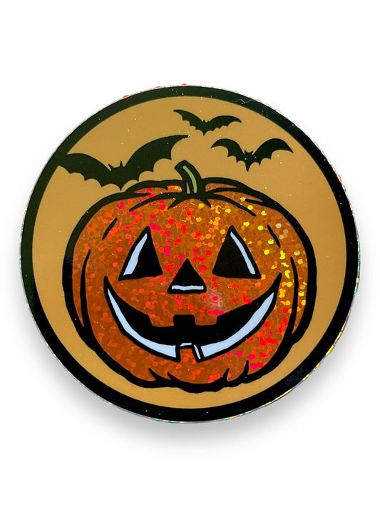 Jack O’Lantern Glitter Sticker