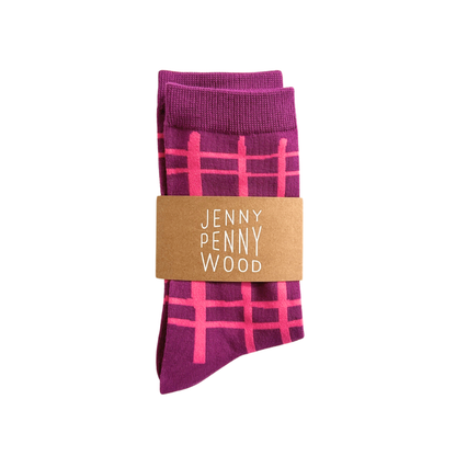 Magenta & Hot Pink Darby Socks