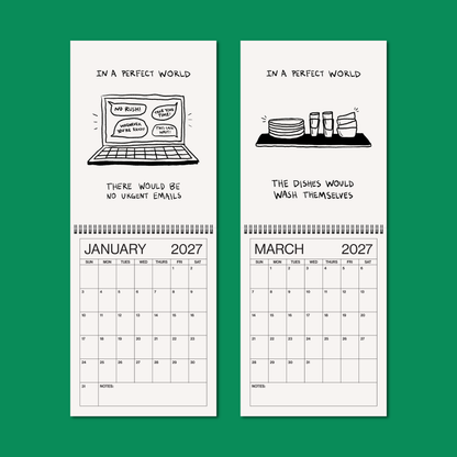In A Perfect World 2027 illustrated wall calendar