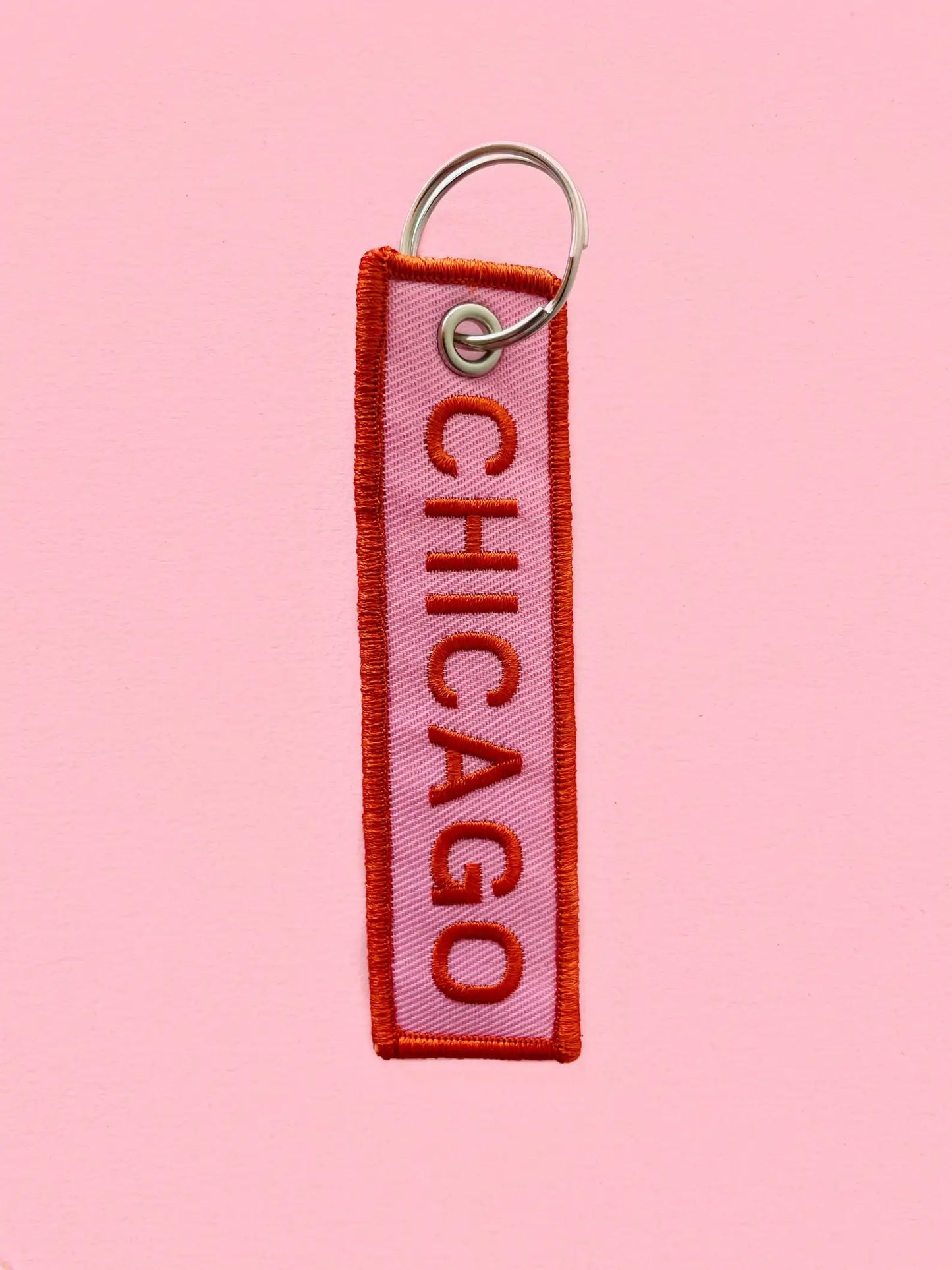 Chicago Embroidered Keychain