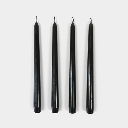 Black 10" Taper Candles