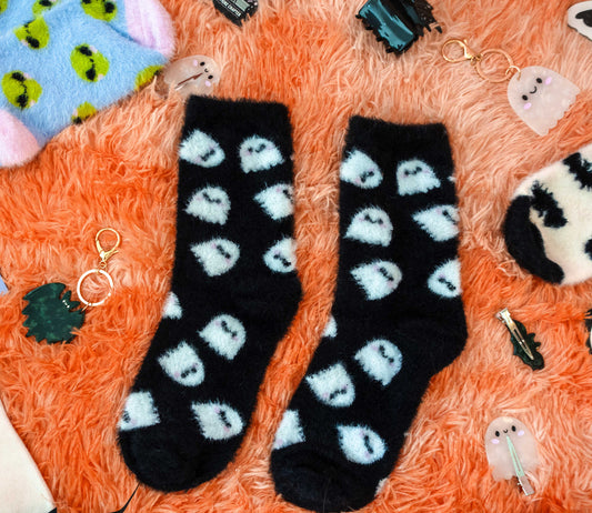 Ghostie Fuzzy Socks